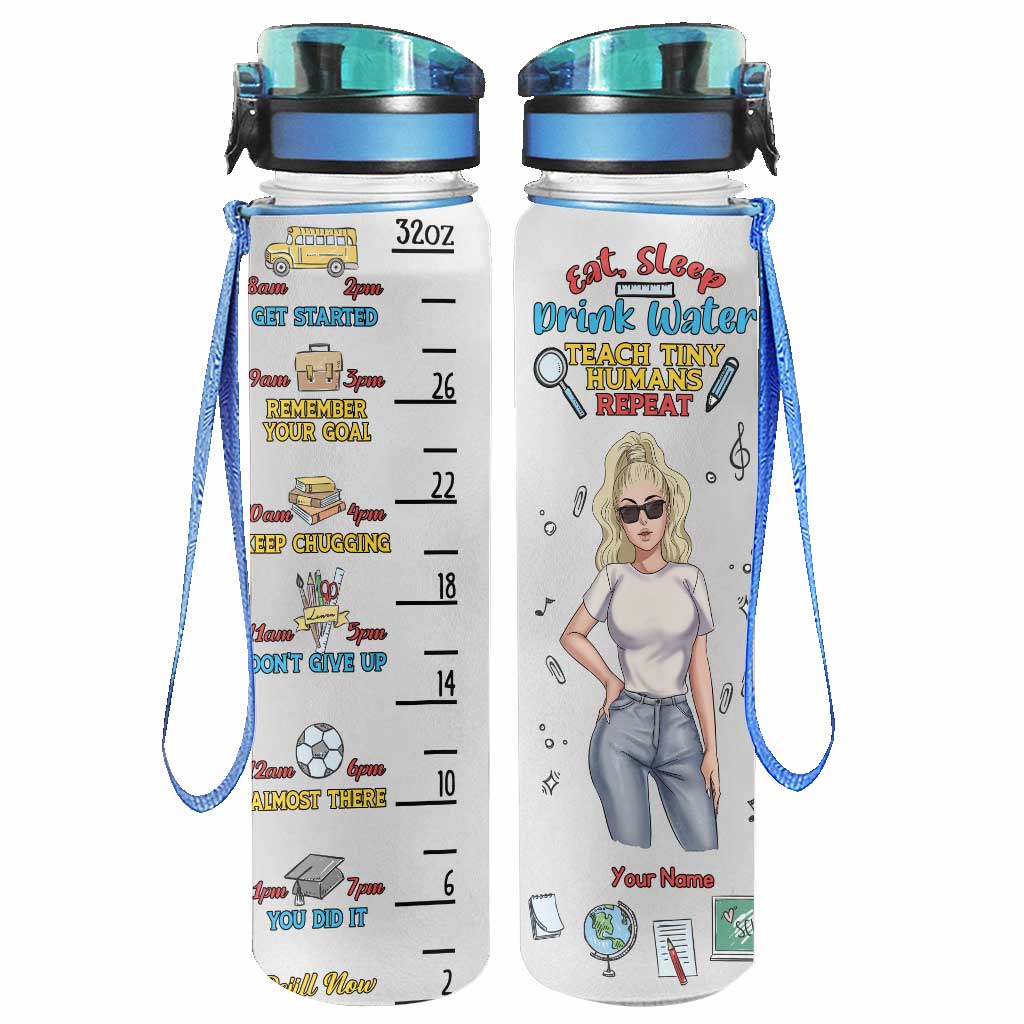 Stay Hydrated - Personalized Teacher Water Tracker Bottle