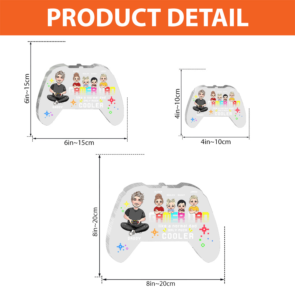 Gamer Dad - Personalized Video Game Custom Shaped Acrylic Plaque