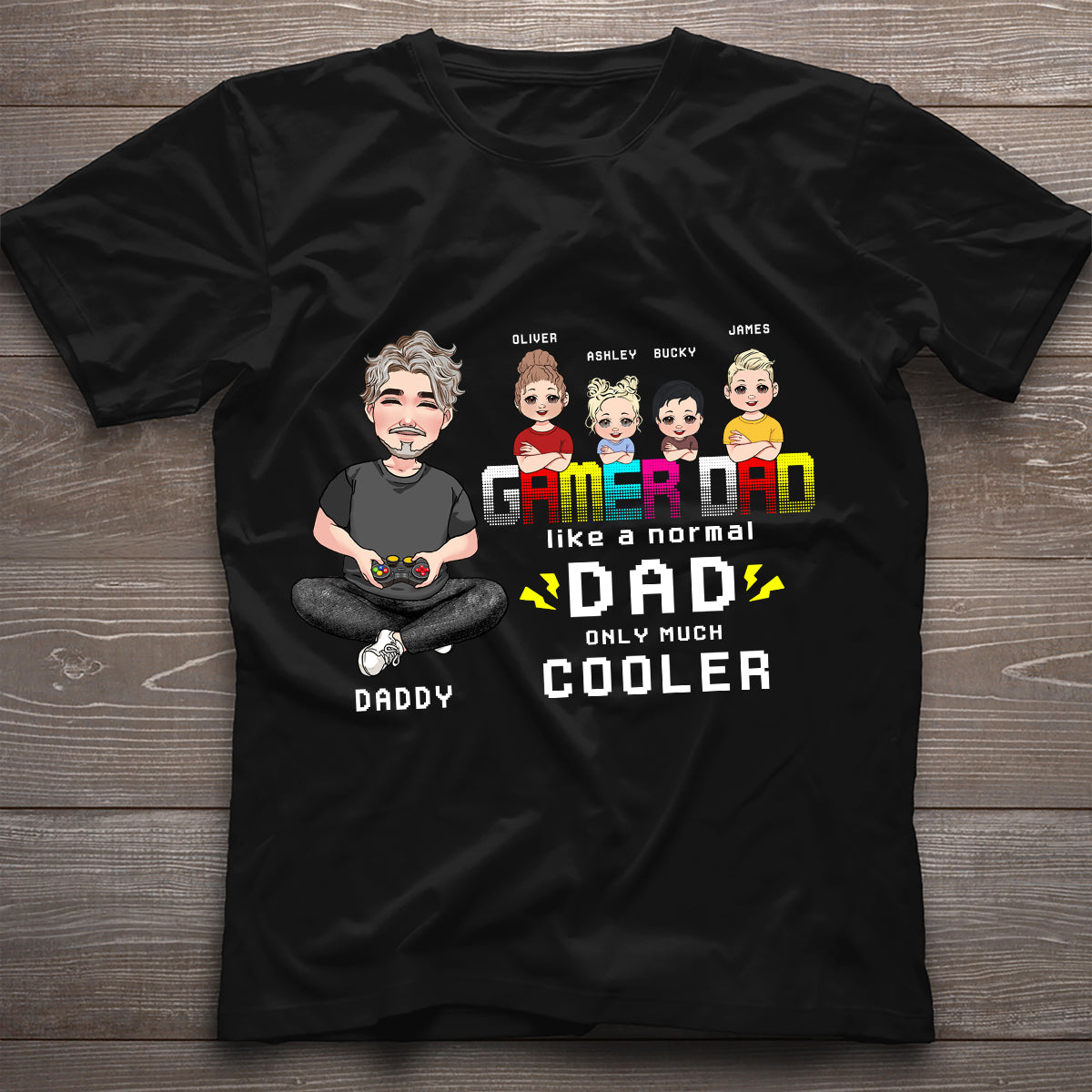 Gamer Dad - Personalized Video Game T-shirt and Hoodie