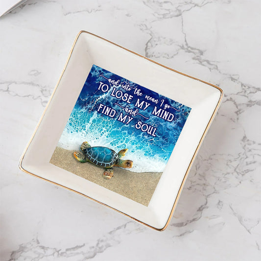 And Into The Ocean I Go - Turtle Jewelry Dish