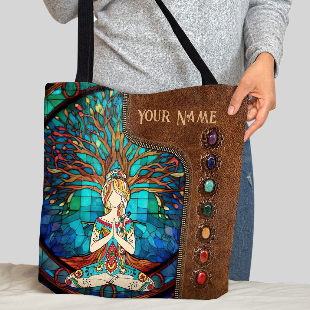 Namaste Green - Personalized Yoga Tote Bag