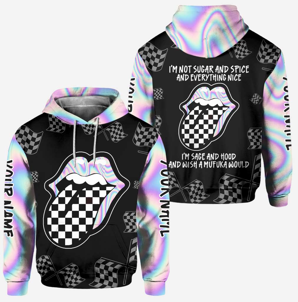 I'm Not Sugar And Spice - Personalized Racing Hoodie and Leggings