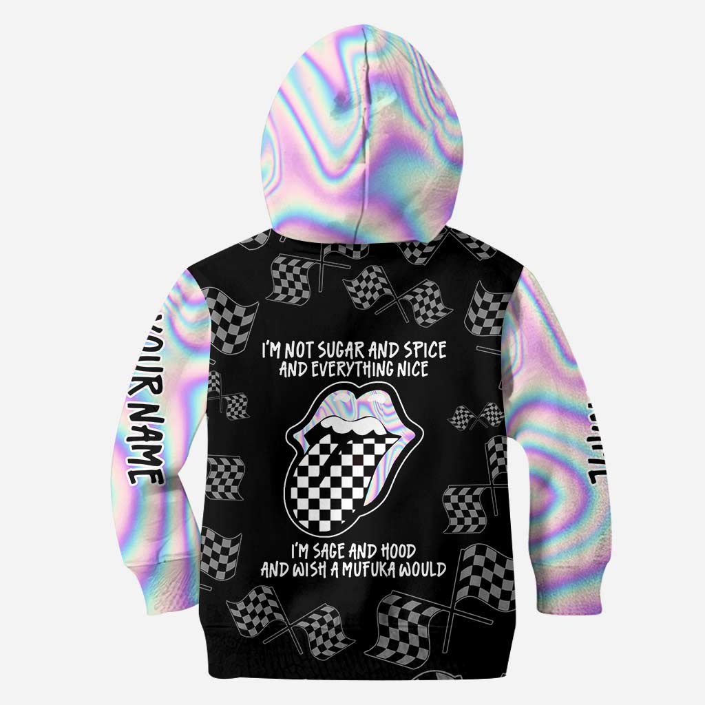 I'm Not Sugar And Spice - Personalized Racing Hoodie and Leggings