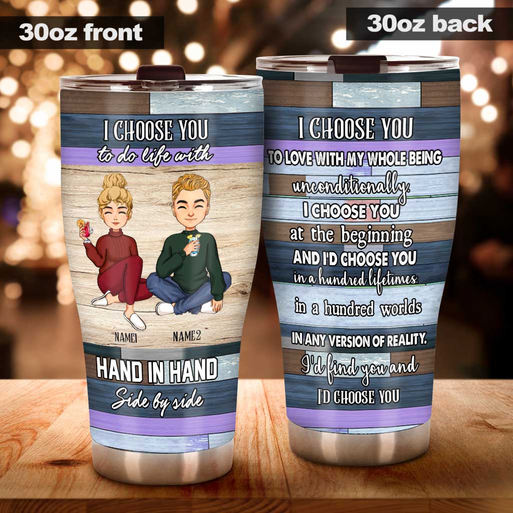 I Choose You - Personalized Couple Tumbler