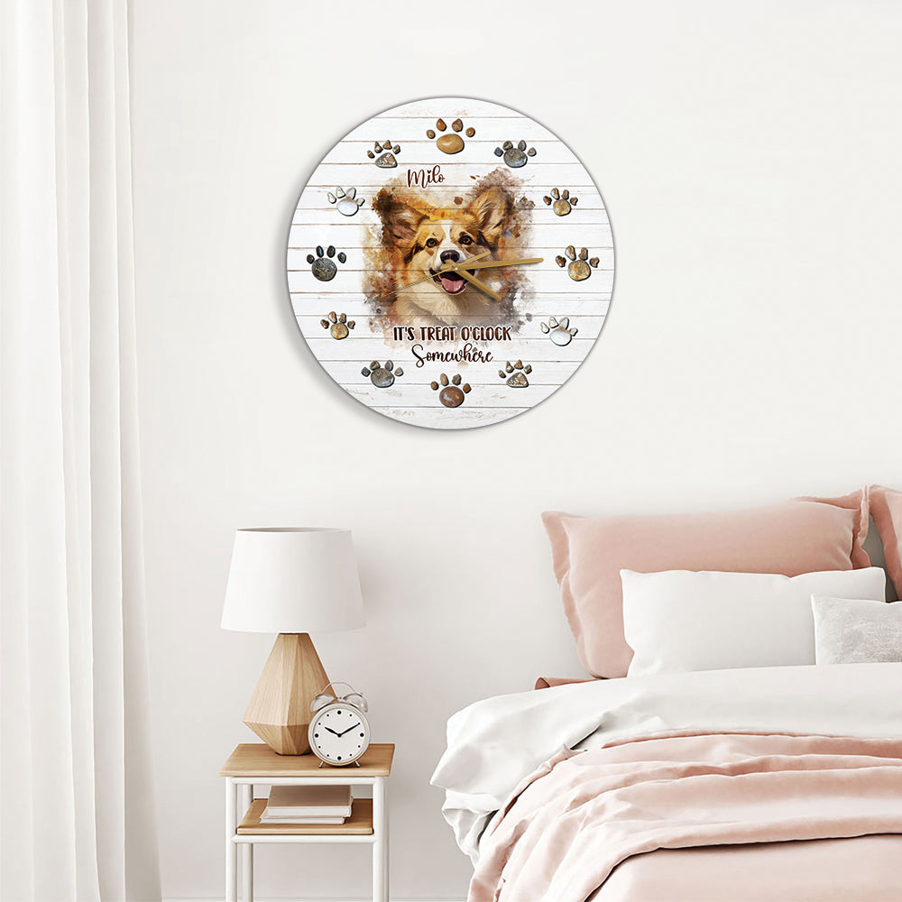 Treat O’clock - Personalized Dog Wall Clock