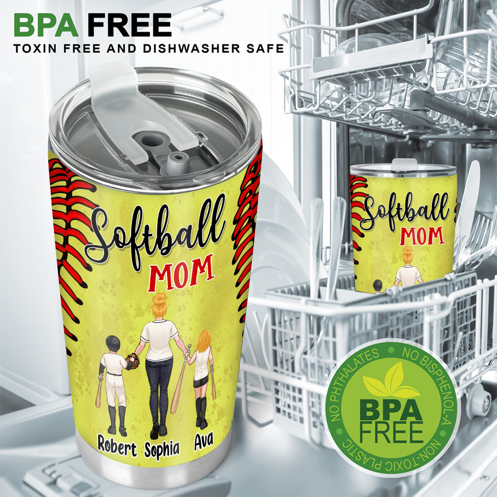 I'll Always Be Her Biggest Fan - Personalized Softball Tumbler