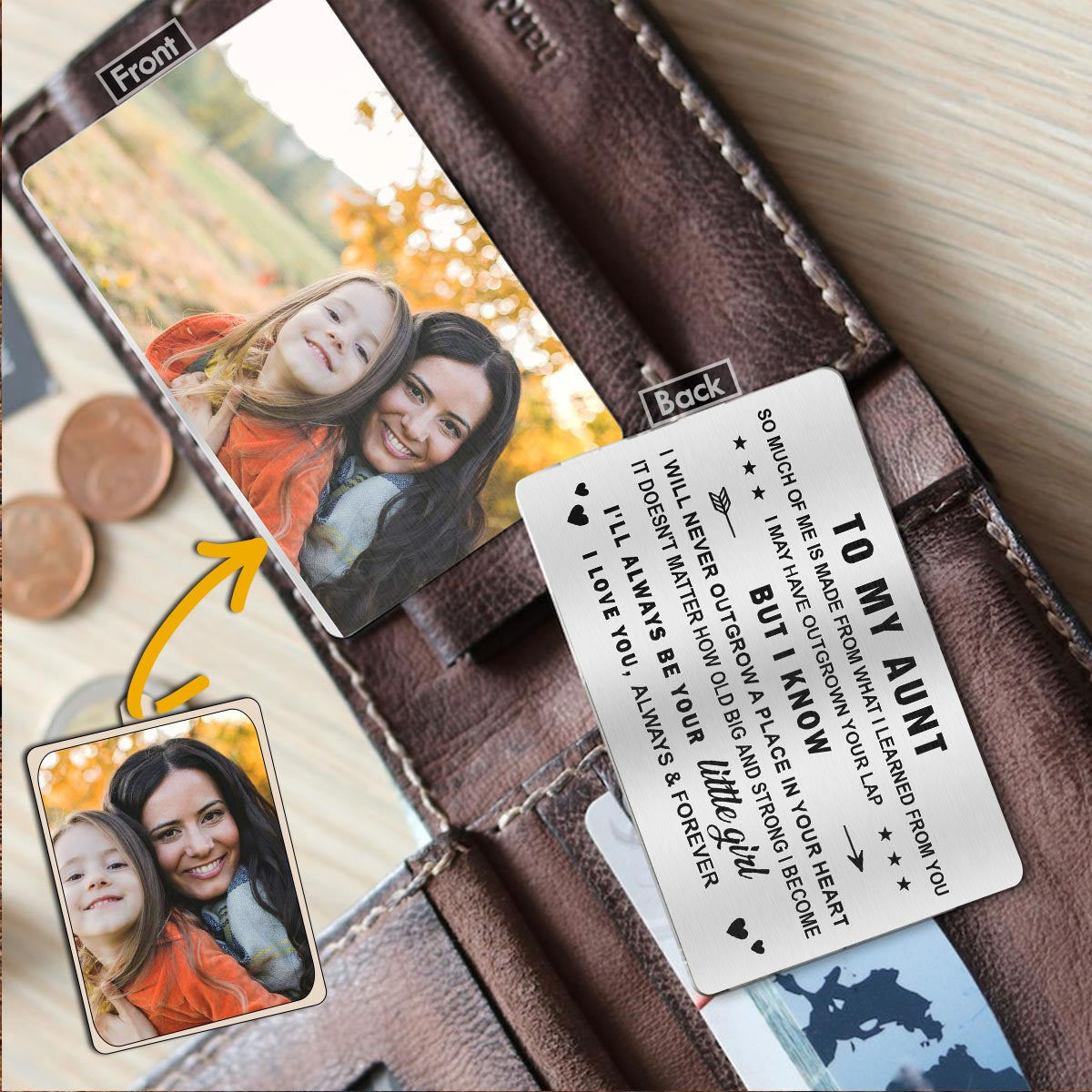 To My Dad - Gift for dad, grandma, grandpa, mom, uncle, aunt - Personalized Wallet Insert Card