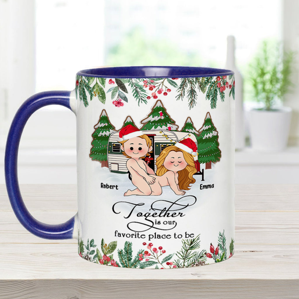 Together Is Our Favorite Place To Be - Personalized Camping Accent Mug