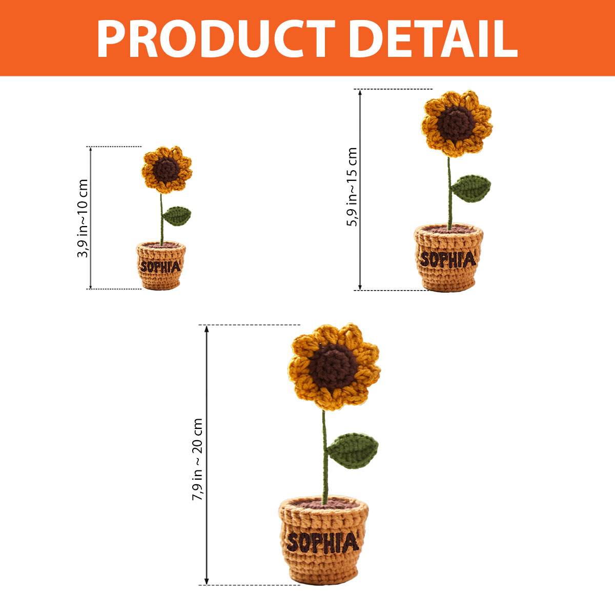 Grandma's Garden Crochet Flowers - Personalized Grandma Hand Knitted Doll