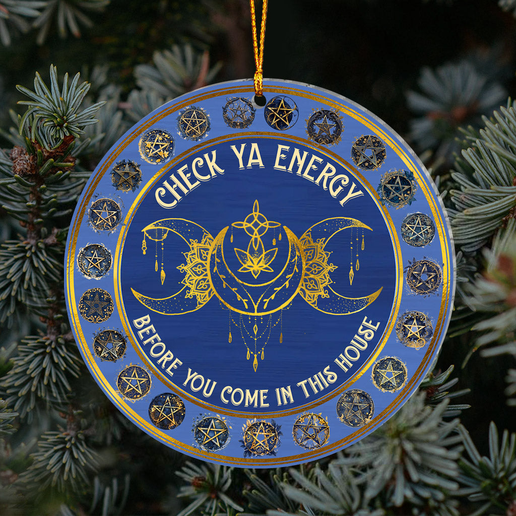 Check Your Energy - Witch Ornament