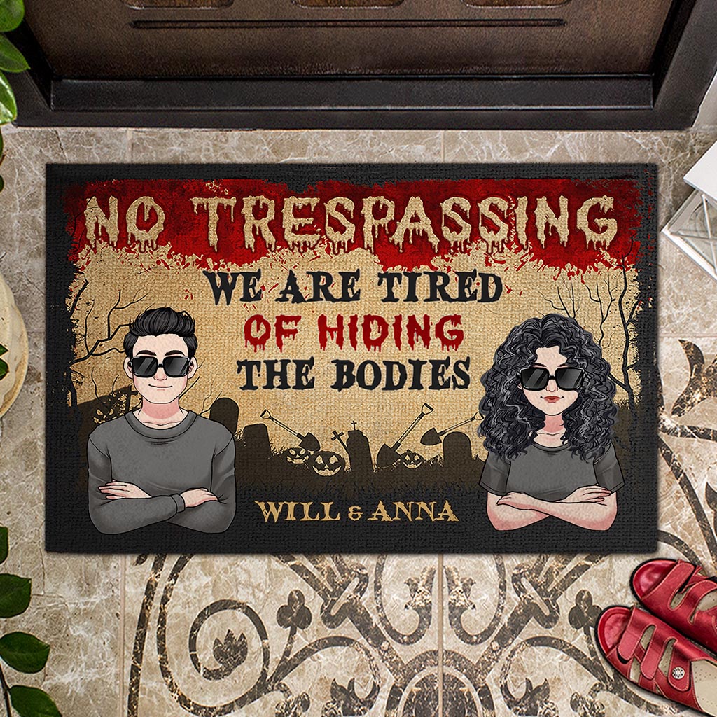 No Trespassing - Personalized Couple Doormat