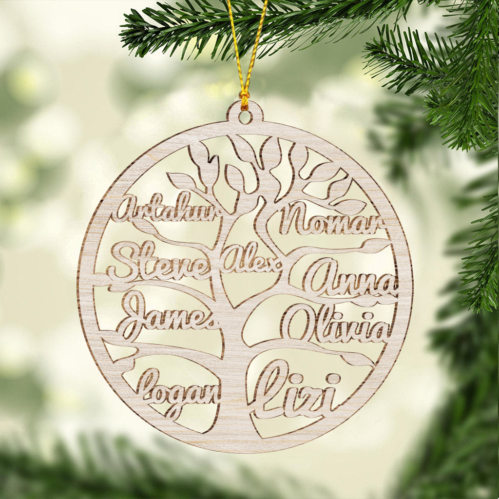 Family Tree With Personalized Name - Personalized Family Ornament