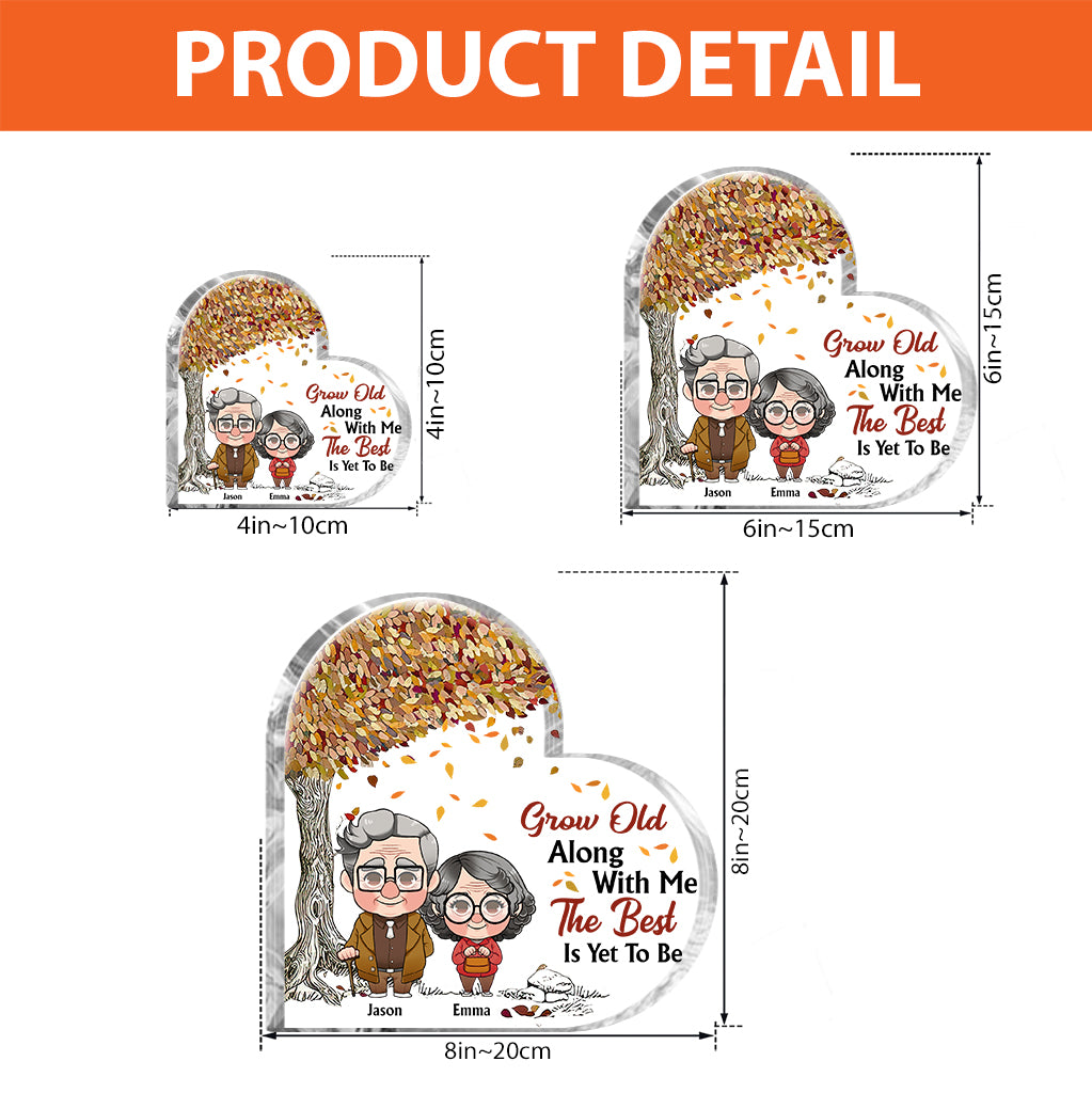 Grow Old Along With Me - Personalized Husband And Wife Custom Shaped Acrylic Plaque