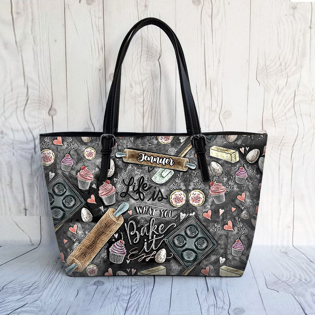 Life Is What You Bake It - Personalized Baking Leather Bag