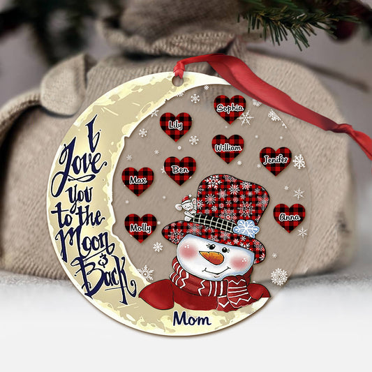 I Love You To The Moon - Gift for grandma, grandpa, mom, dad - Personalized Ornament
