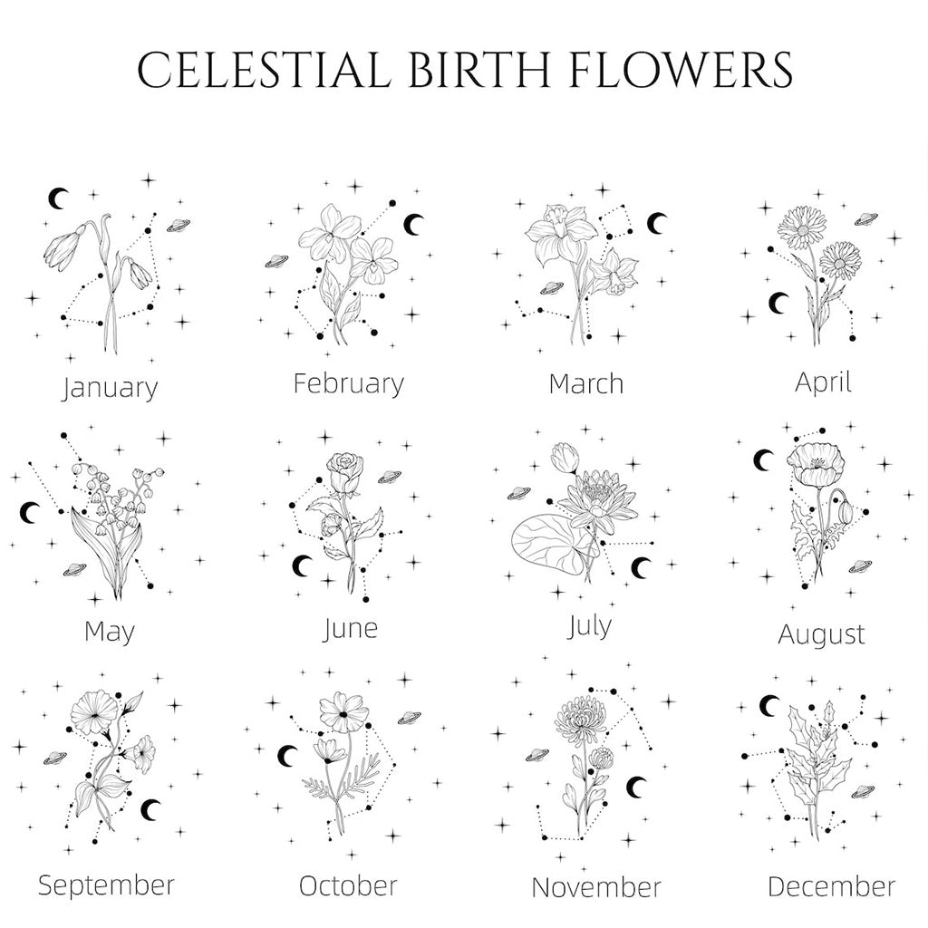 Zodiac Sign Birth Flower - Personalized Horoscope Can Glass