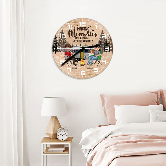Happy Camper - Personalized Camping Wall Clock
