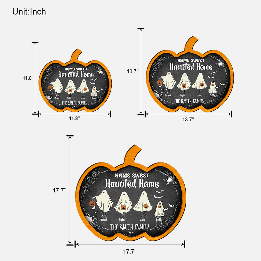 Home Sweet Haunted Home - Personalized Family Wood Sign