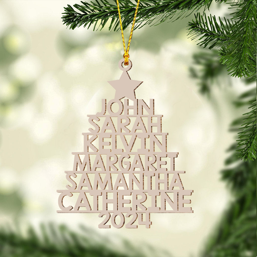 Custom Name Christmas Tree - Personalized Ornament