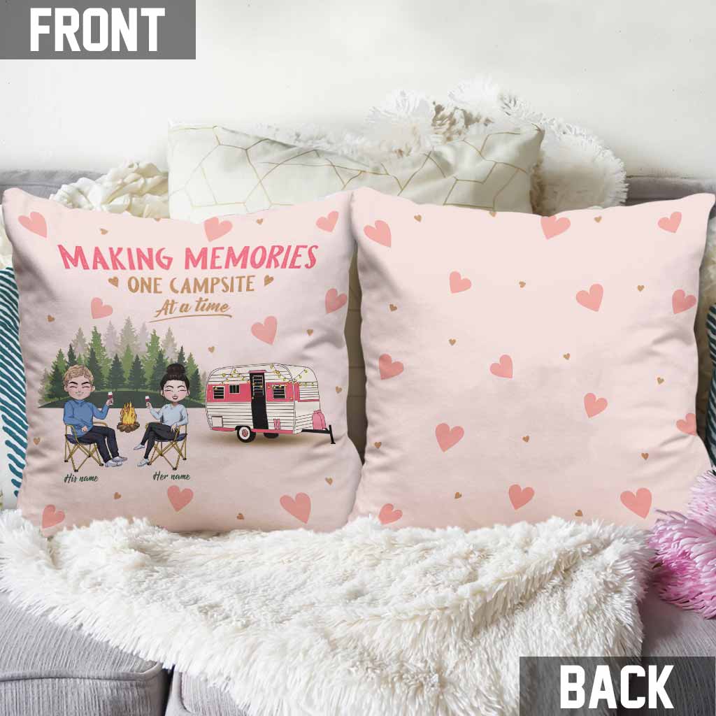 Making Memories One Campsite At A Time - Personalized Camping Throw Pillow