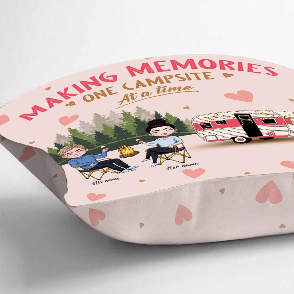 Making Memories One Campsite At A Time - Personalized Camping Throw Pillow