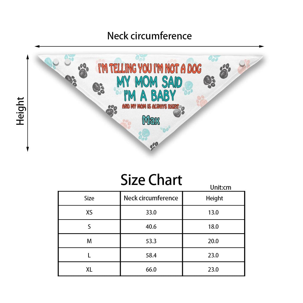I'm Telling You - Personalized Dog Pet Bandana