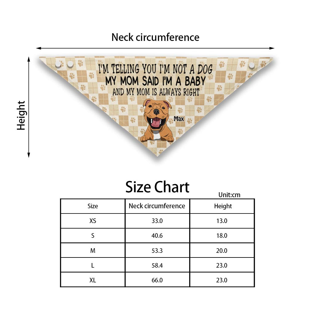 I'm Telling You - Personalized Dog Pet Bandana