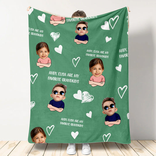 My Favorite GrandKid - Gift for grandma, grandpa - Personalized Blanket