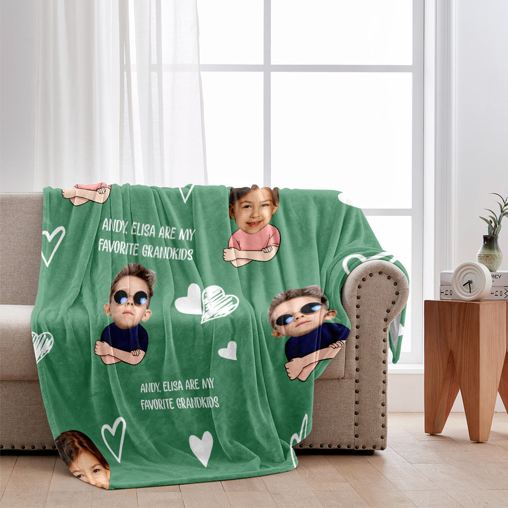 My Favorite GrandKid - Gift for grandma, grandpa - Personalized Blanket