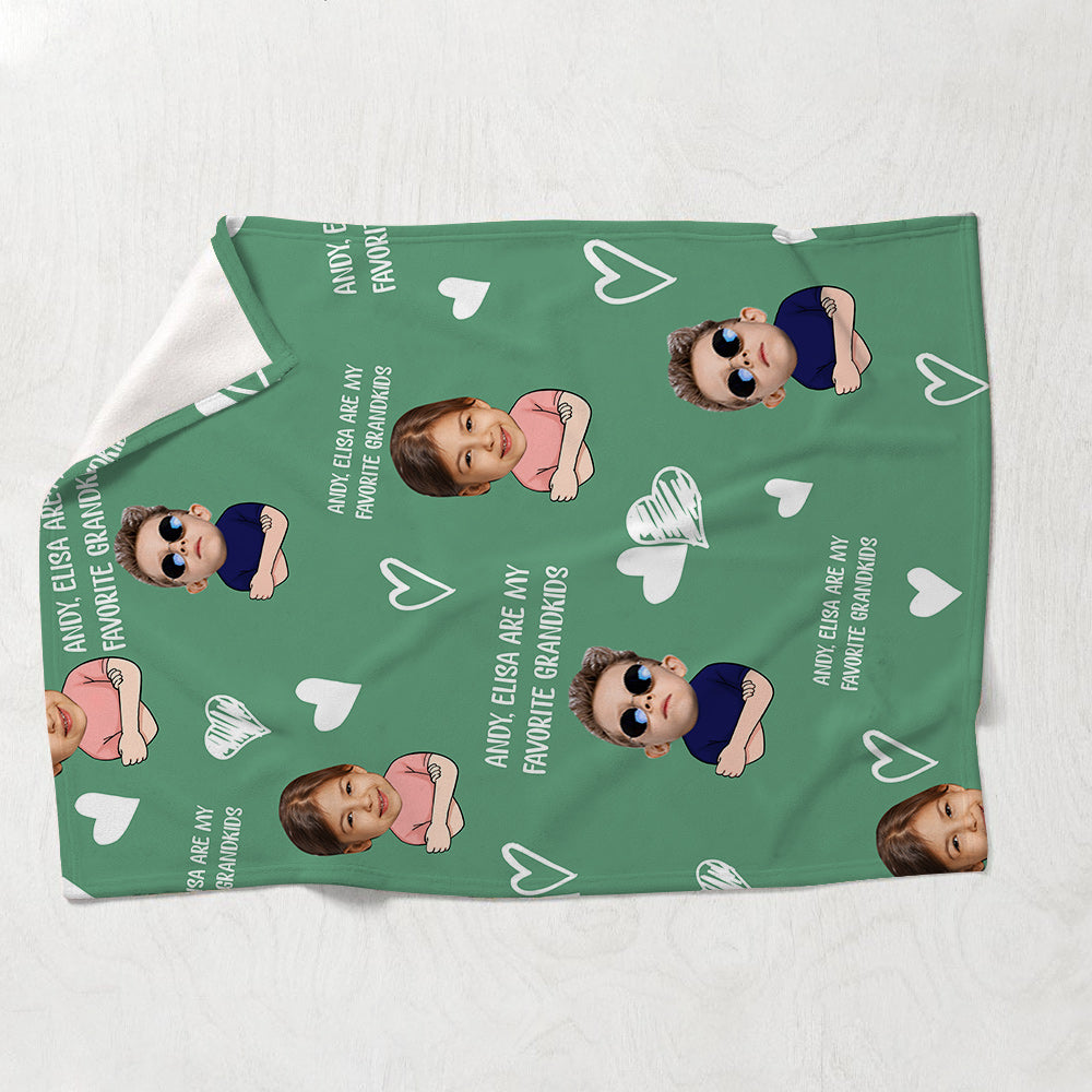 My Favorite GrandKid - Gift for grandma, grandpa - Personalized Blanket