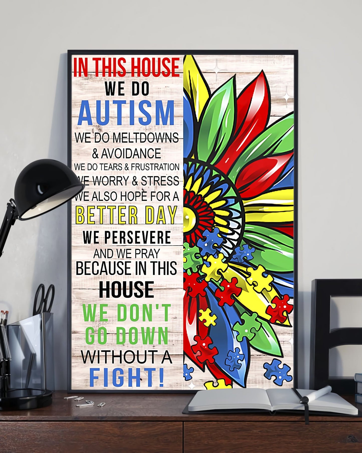 In This House Autism Awareness Canvas And Poster 0523