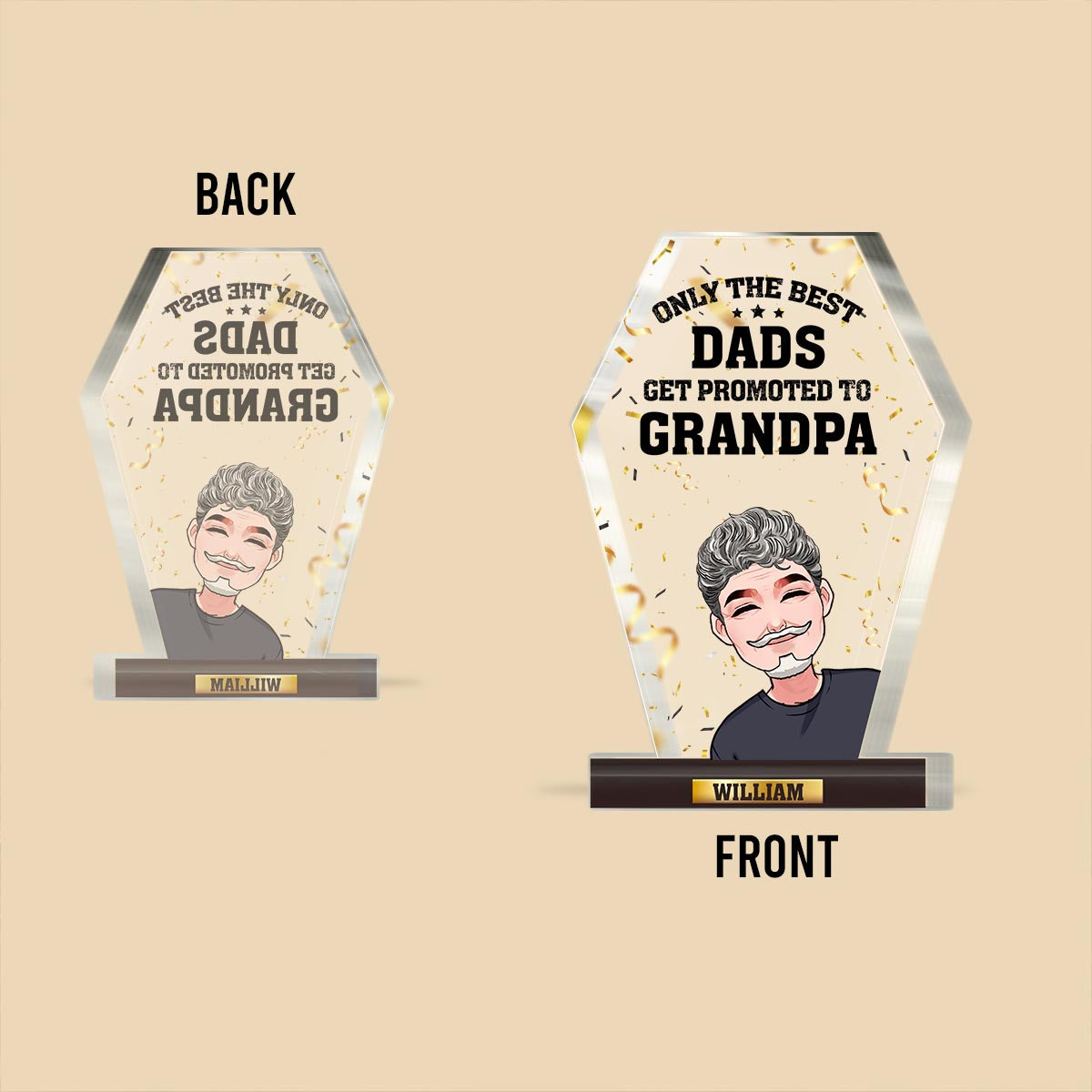 Only The Best Dads - Personalized Father's Day Father Custom Shaped Acrylic Plaque