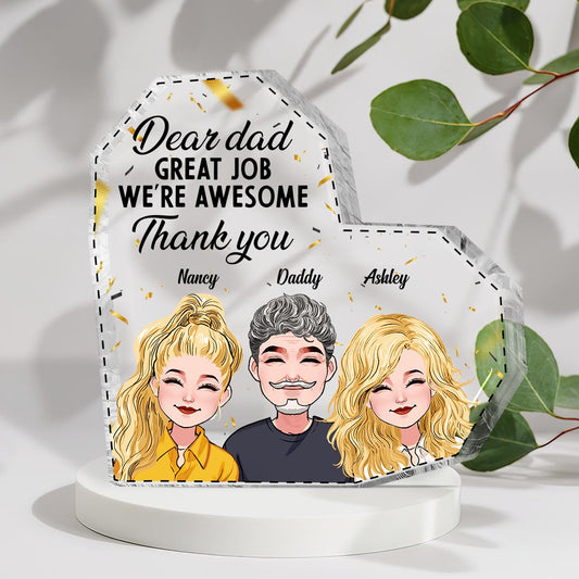 We're Awesome - Personalized Father's Day Father Custom Shaped Acrylic Plaque