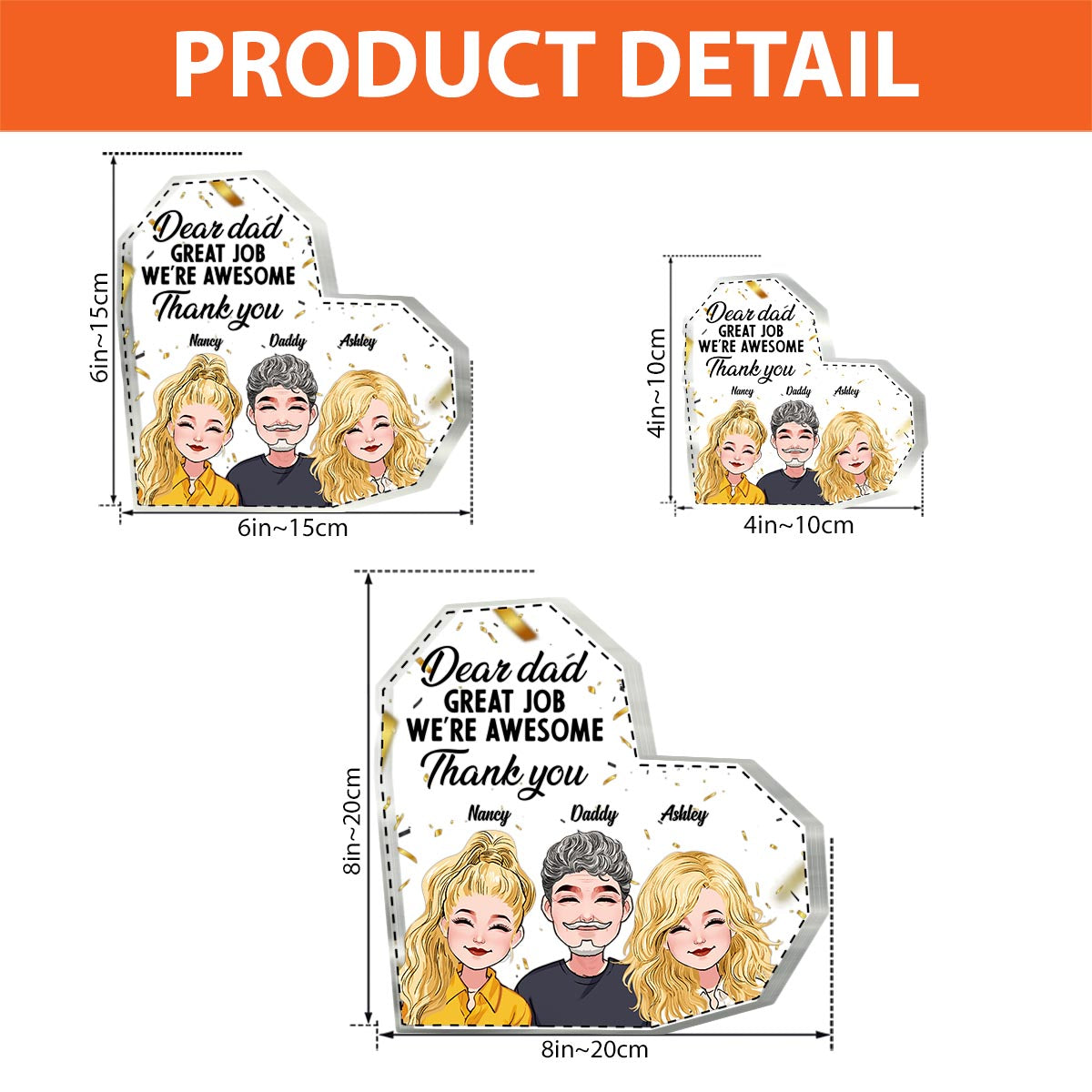 We're Awesome - Personalized Father's Day Father Custom Shaped Acrylic Plaque