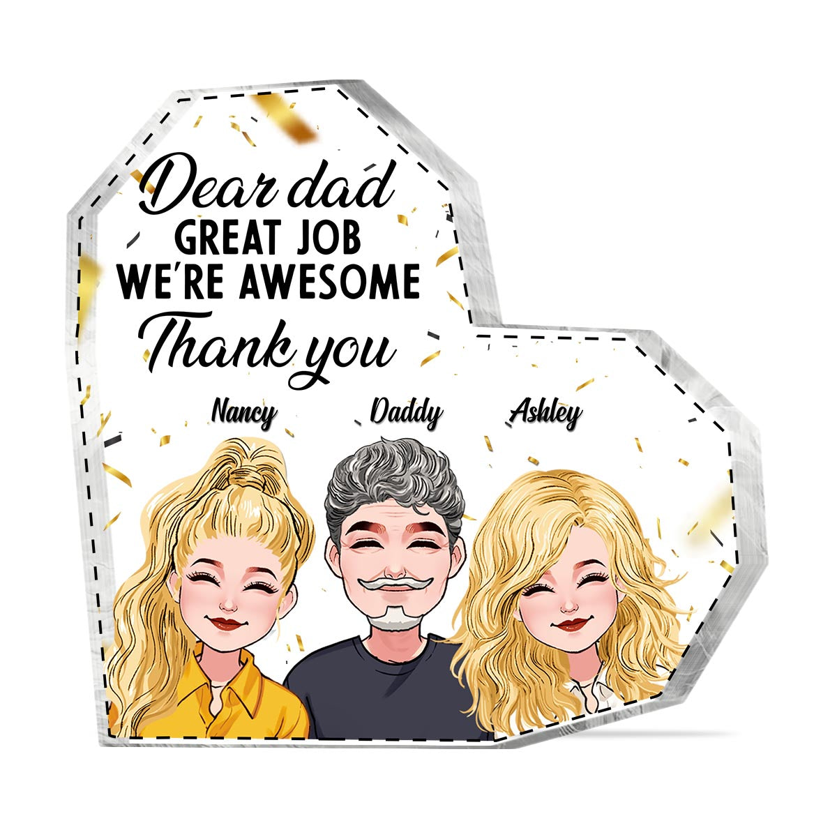 We're Awesome - Personalized Father's Day Father Custom Shaped Acrylic Plaque