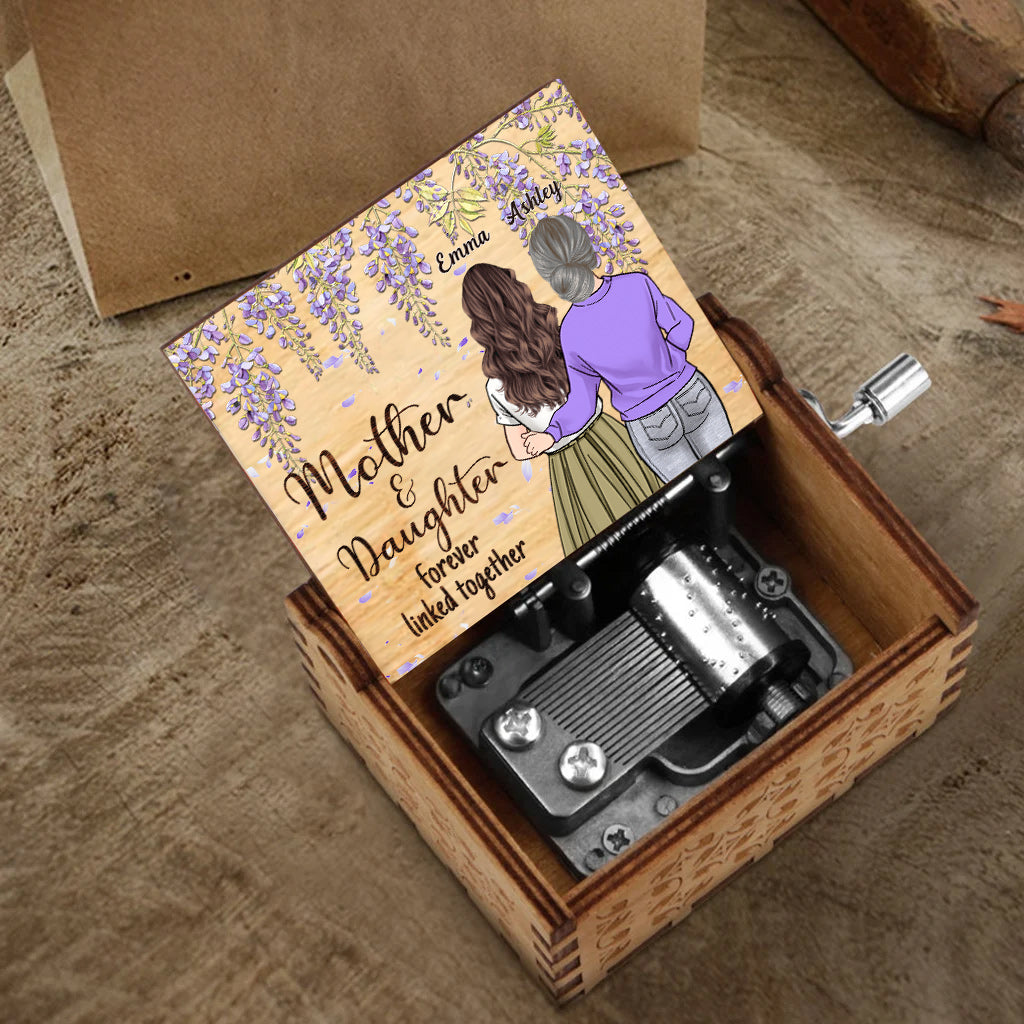 Mother And Daughter - Personalized Mother's Day Mother Hand Crank Music Box