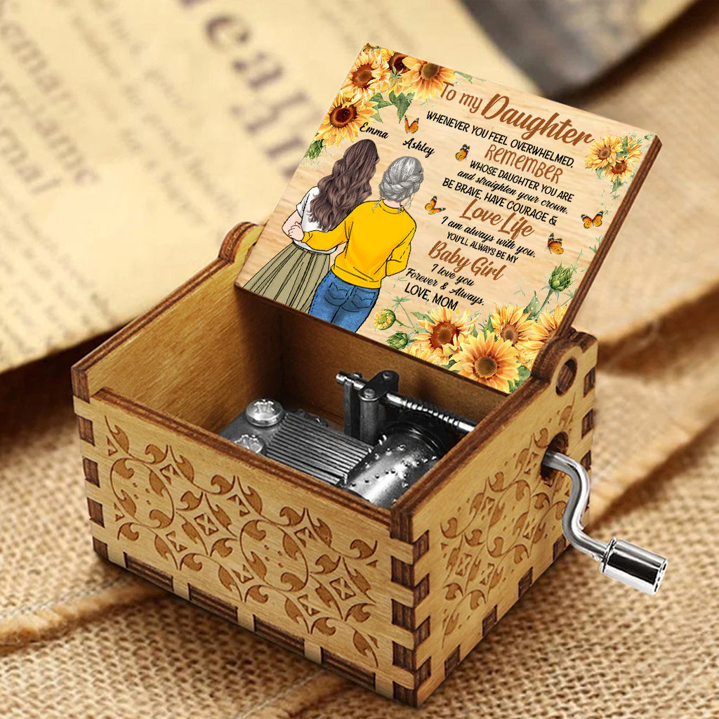 To My Daughter - Personalized Mother's Day Mother Hand Crank Music Box