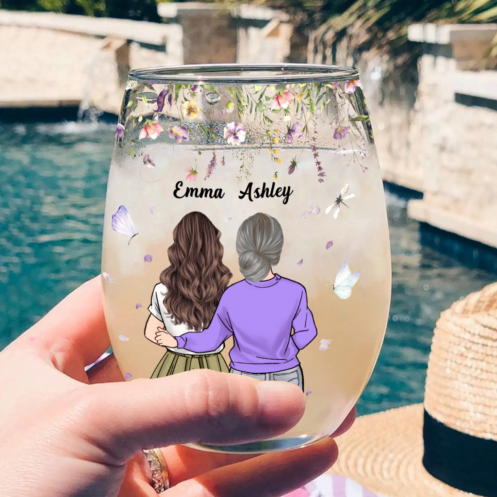 You Awesome - Personalized Mother's Day Mother All Over Wine Glass