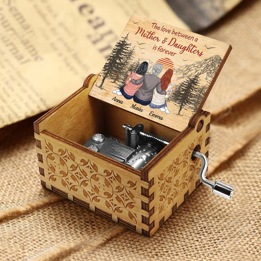 Love Forever - Gift for mom, daughter, son - Personalized Hand Crank Music Box
