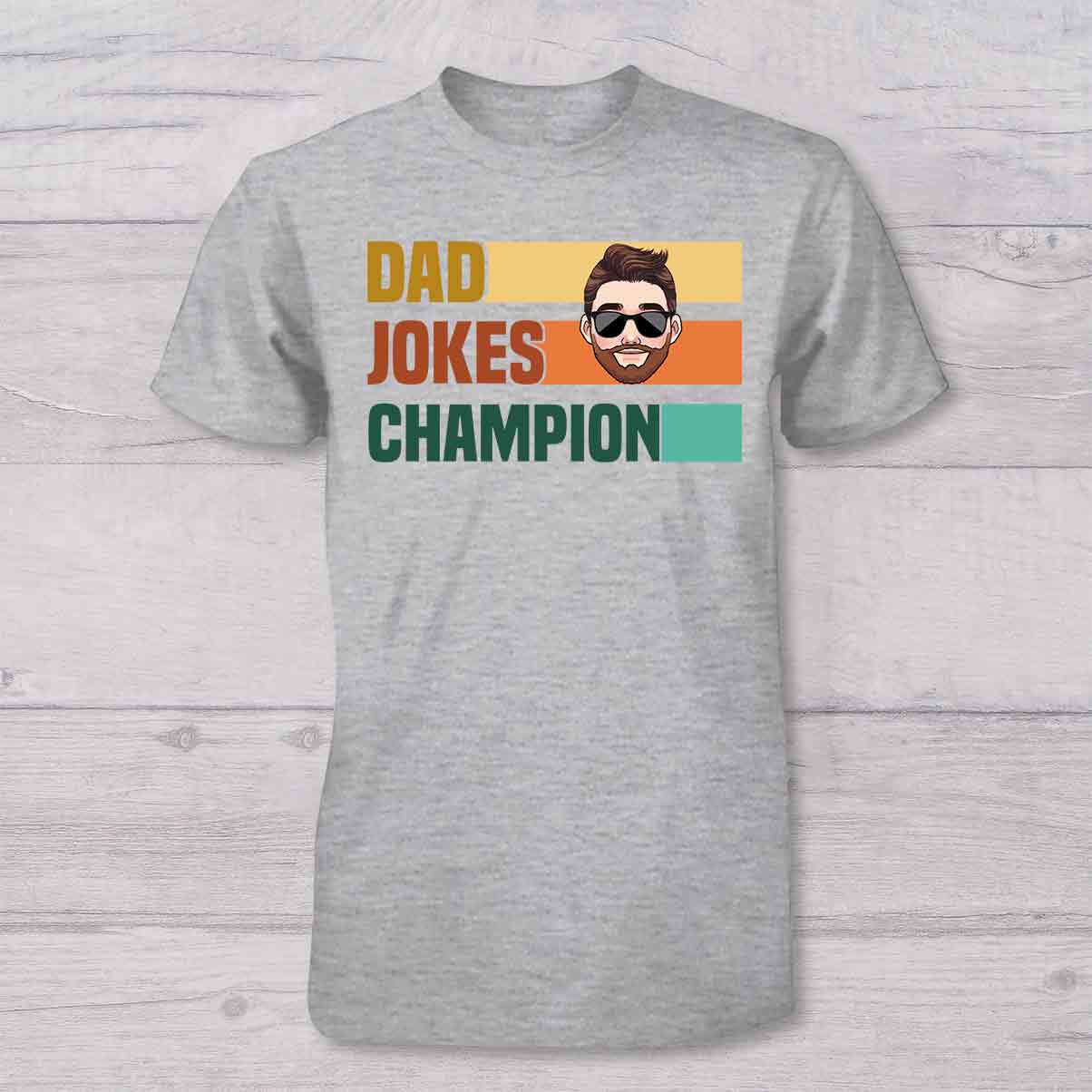 Dad Jokes Champion Survivor - Personalized Father T-shirt And Baby Onesie