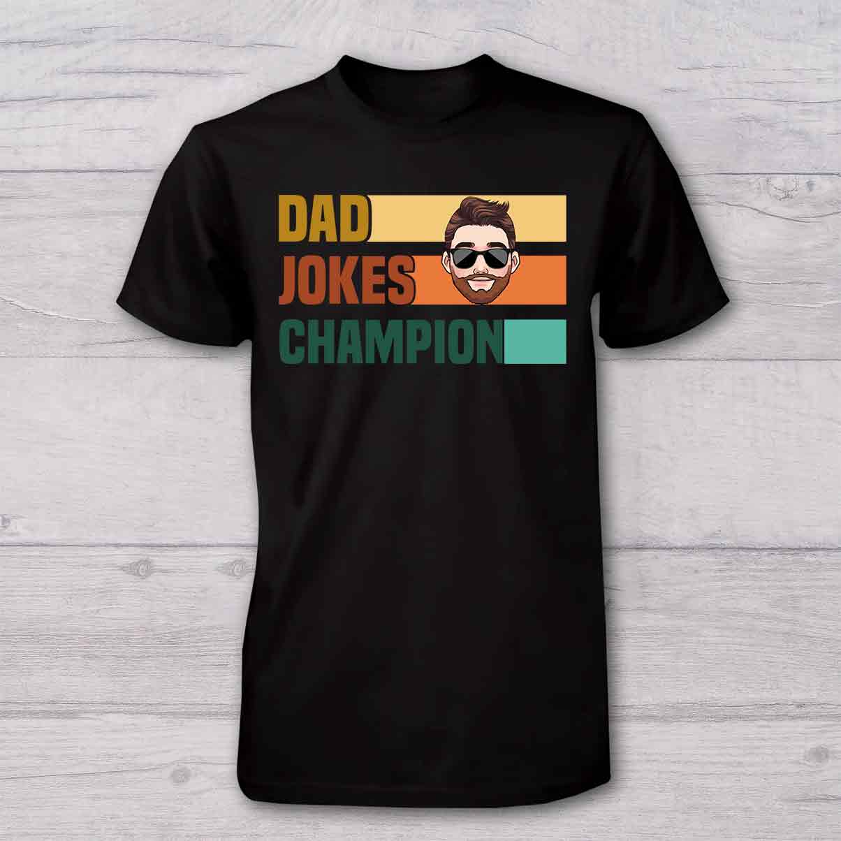 Dad Jokes Champion Survivor - Personalized Father T-shirt And Baby Onesie