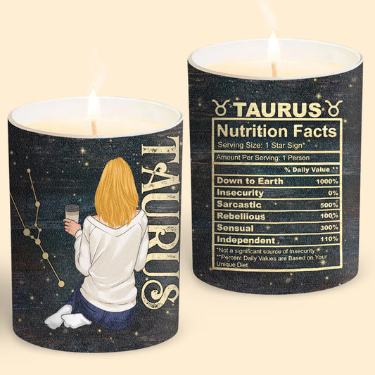 Horoscope Zodiac Sign - Personalized Horoscope Candle With Wooden Lid
