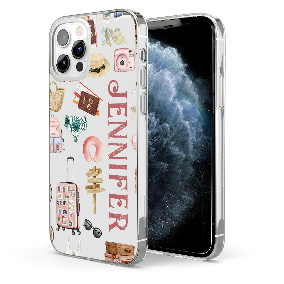 Just A Girl Who Loves Traveling - Personalized Travelling Clear Phone Case