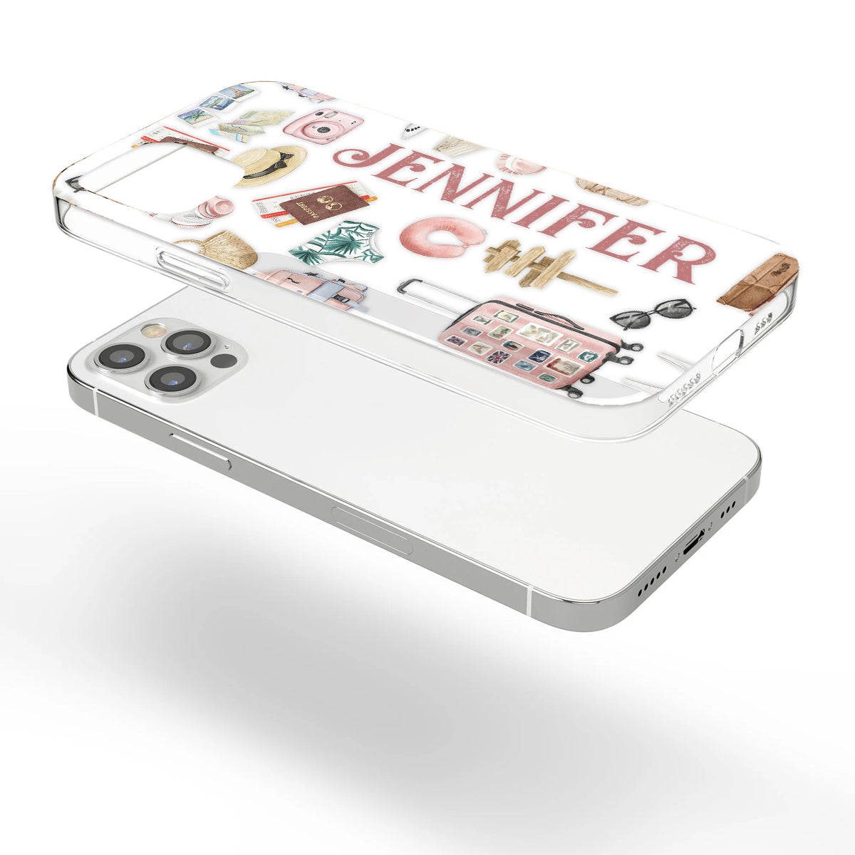 Just A Girl Who Loves Traveling - Personalized Travelling Clear Phone Case