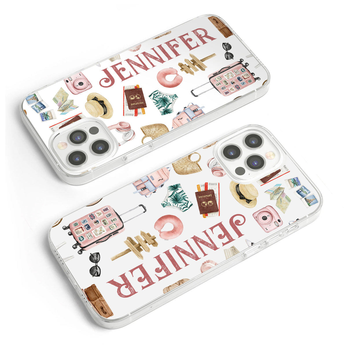 Just A Girl Who Loves Traveling - Personalized Travelling Clear Phone Case