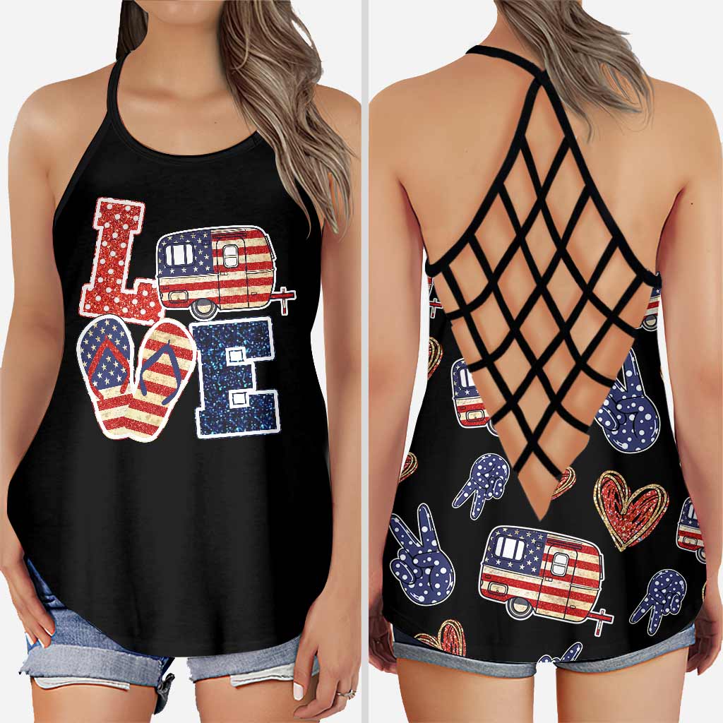 Wander Woman - Independence Day Camping Cross Tank Top