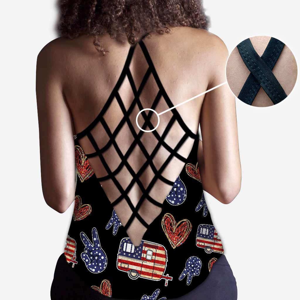 Wander Woman - Independence Day Camping Cross Tank Top