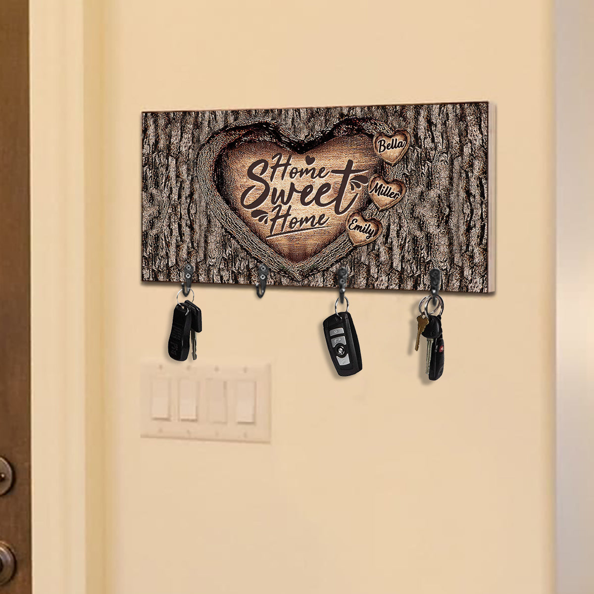 Home Sweet Home - Personalized Family Key Rack