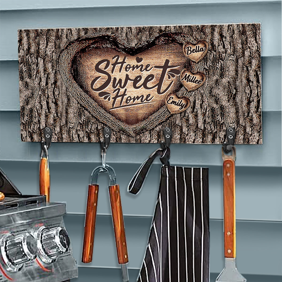 Home Sweet Home - Personalized Family Key Rack