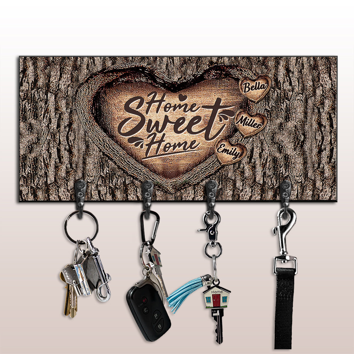 Home Sweet Home - Personalized Family Key Rack